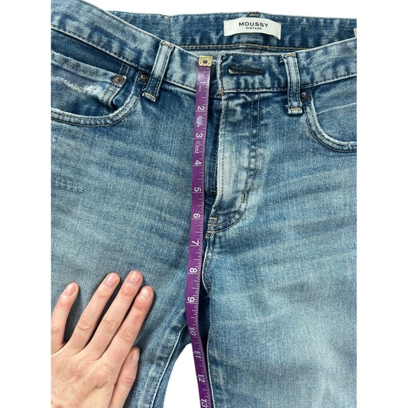 MOUSSY VINTAGE Jeans Women's Light Wash Denim Distressed Raw Hem Size 26 - Picture 4 of 8